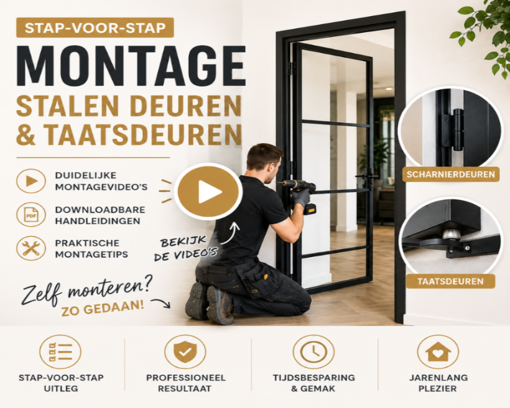 🎥 Montagehandleiding stalen deuren en taatsdeuren!