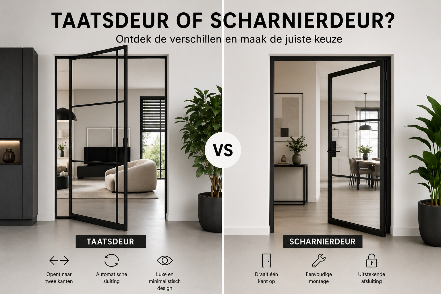 🚪Taatsdeur of scharnierdeur? Ontdek alle verschillen