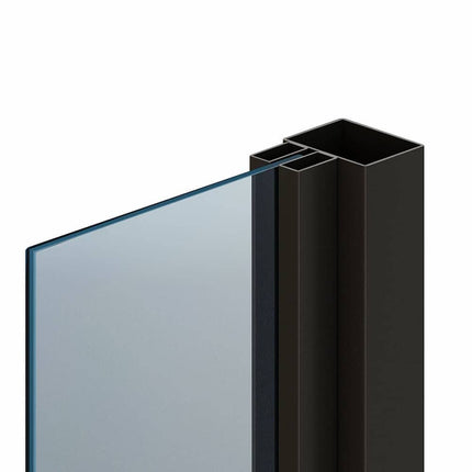 Dubbele Stalen Japandi Taatsdeuren –  231,5 × 199,2 - MAT ZWART