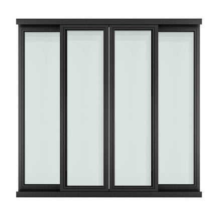 Glazen wand met schuifdeuren - OP MAAT