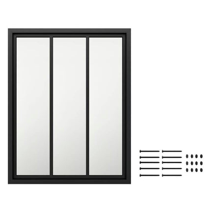 Glazen wand zonder schuifdeuren - OP MAAT