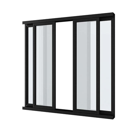 Glazen wand met schuifdeuren - OP MAAT
