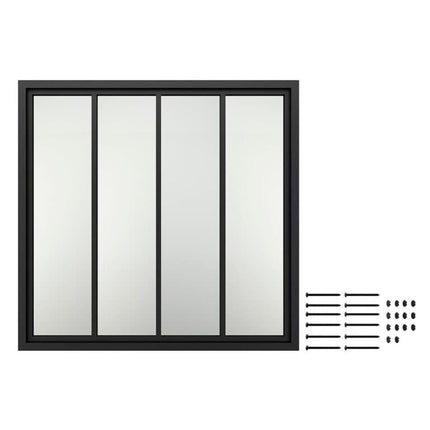 Glazen wand zonder schuifdeuren - OP MAAT