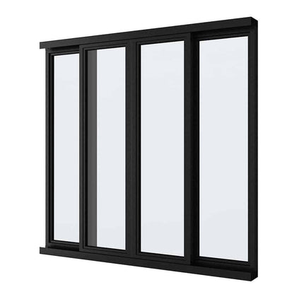 Glazen wand met schuifdeuren - OP MAAT